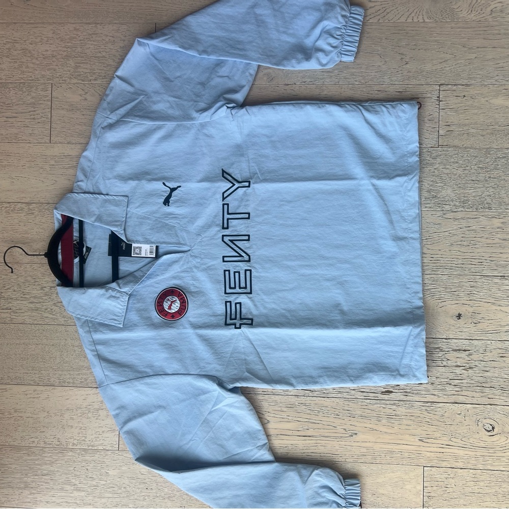NWT FENTY X PUMA Nylon Baby Blue Pullover - Picture 8 of 10
